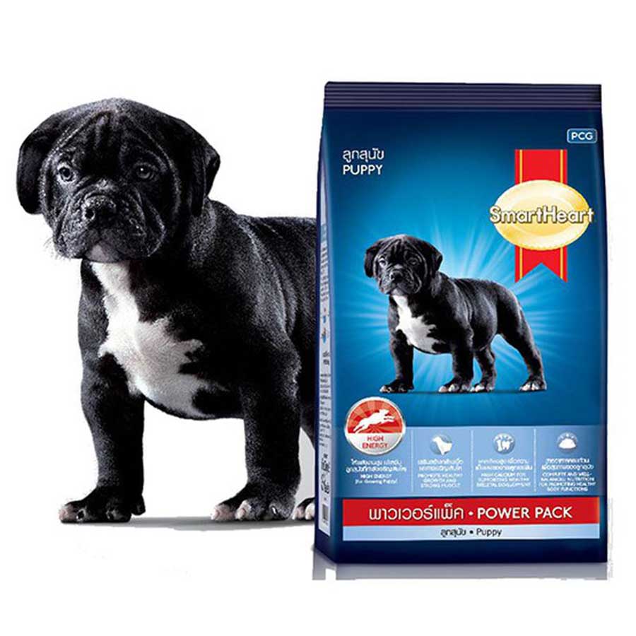 Thức ăn hạt khô cho chó con SmartHeart Power Pack