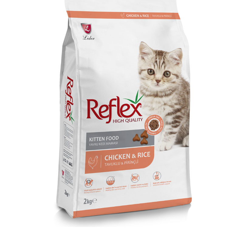 Hạt Reflex Plus cho mèo con vị gà và cơm