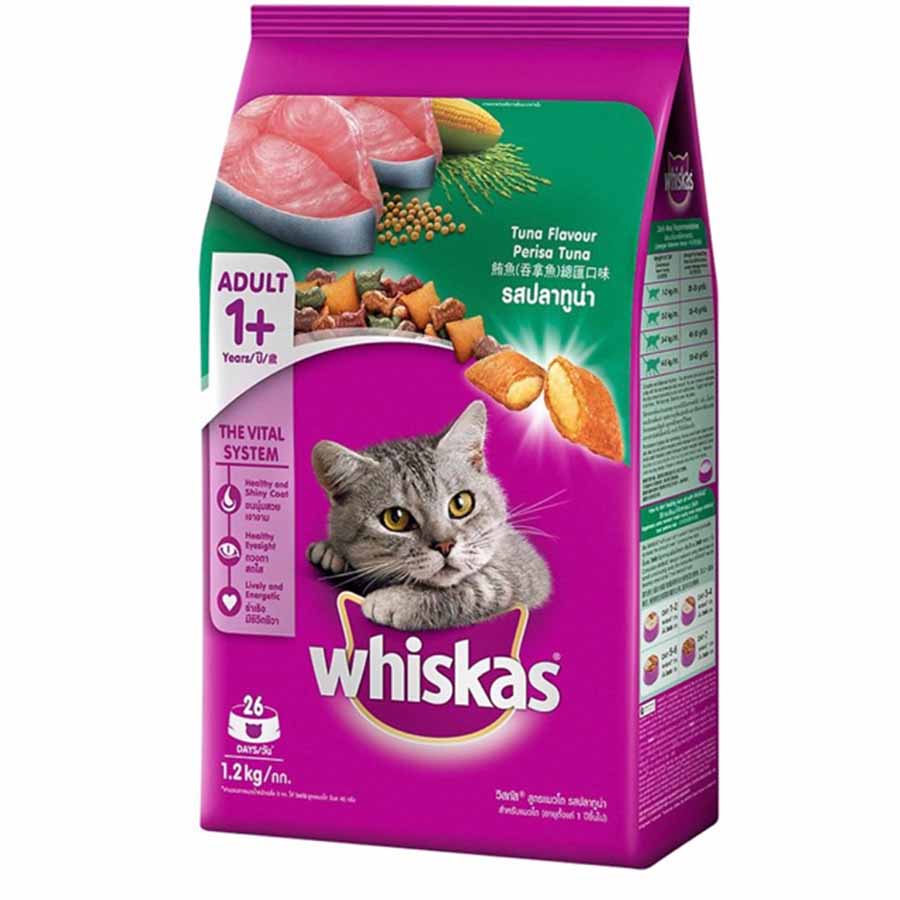 Thức ăn hạt Whiskas cho mèo lớn vị cá ngừ