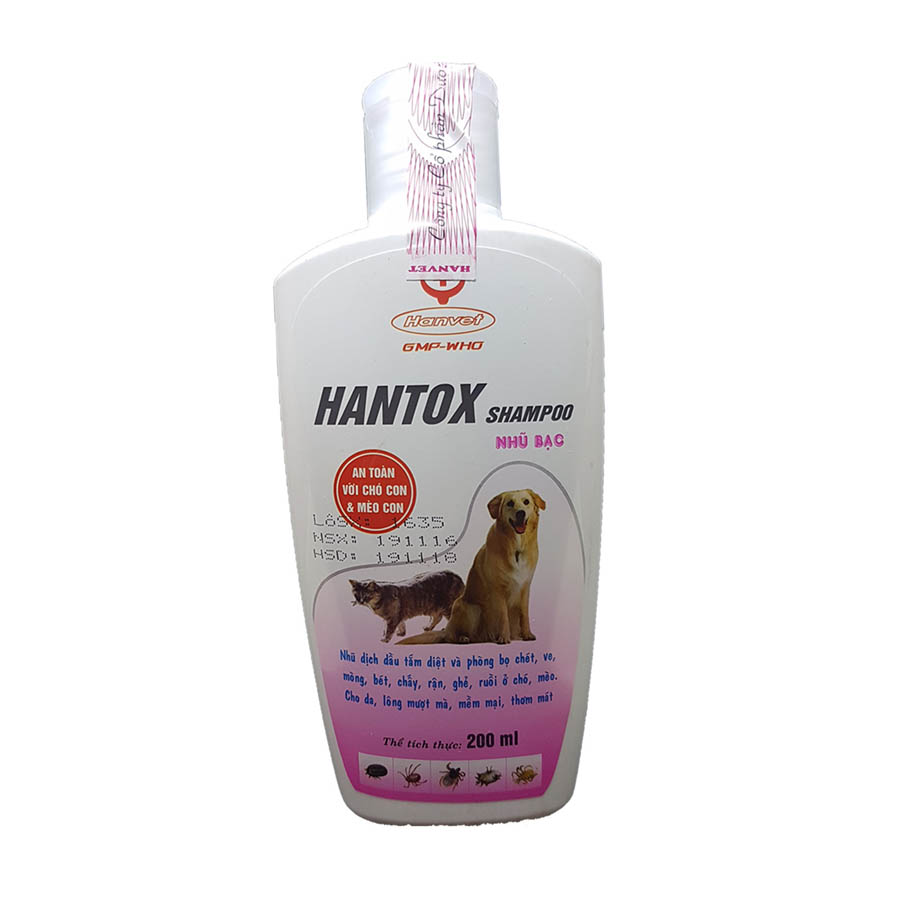 sữa tắm trị ve cho chó Hantox